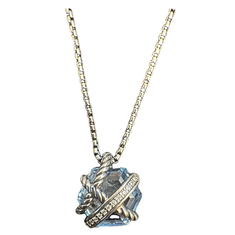 David Yurman Cable Wrap Necklace Topaz